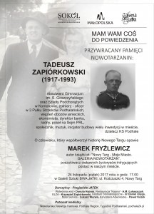 Zaproszenie P. ZAPIÓRKOWSKI