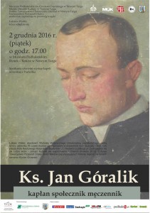 plakat nadesłany przez Organizatora (Muzeum Podhalańskie im. Czesława Pajerskiego w Nowym Targu)