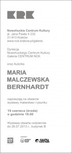 zaproszenie Maria Malczewska Bernhardt